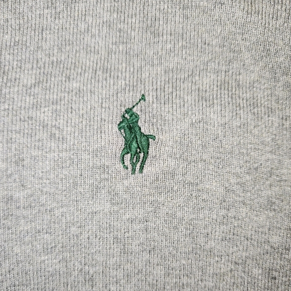 Polo Ralph Lauren 100% Pima Cotton V-Neck Sweater Mens Size Large Gray Jumper - Picture 3 of 9